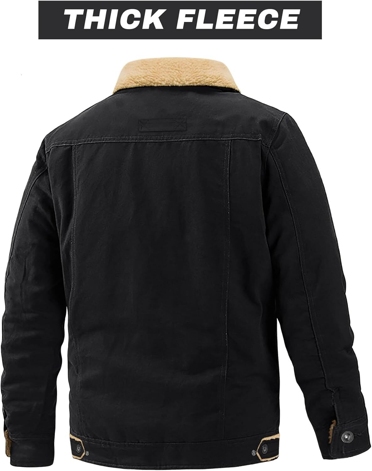 Men's Winter Jacket Thick Warm Cotton Warm Wool Inner Lining Jacket Truck Driver Collar Work Jacket Men's