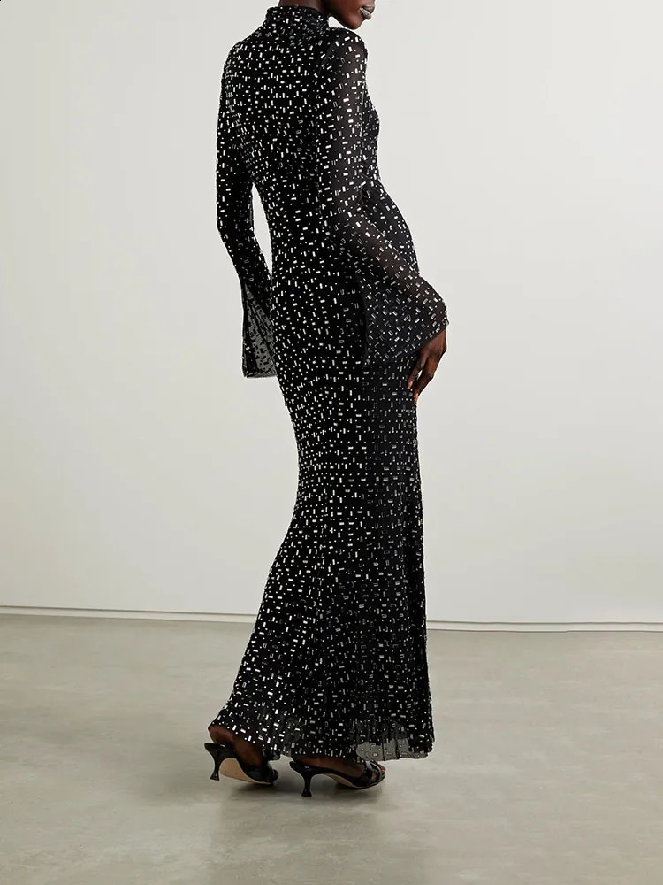 Skirt Y2K Spring/Summer Square Diamond High Neck Sparkling Sleep Fishtail Braid Dress 24Slim Thin Party Dress 240926
