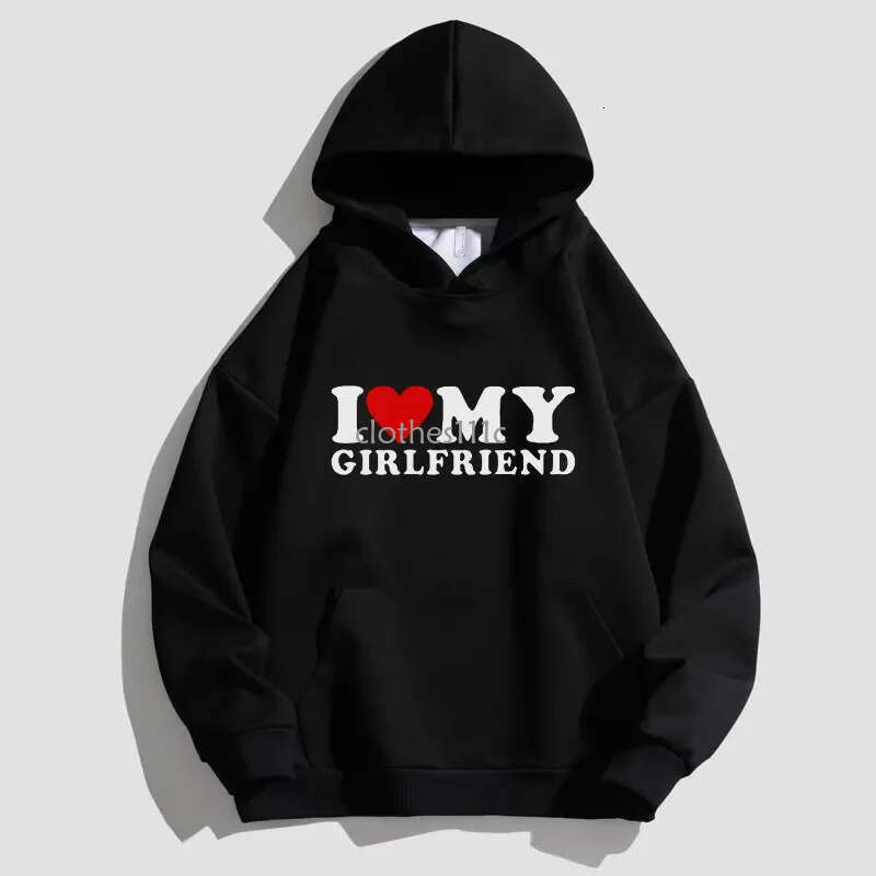 I LOVE MY GIRLFRIEND Print Unisex Hoodie Y2k Sweatshirt For Women's/Men's Sweatshirts Solid Hoodies Pullovers Tops