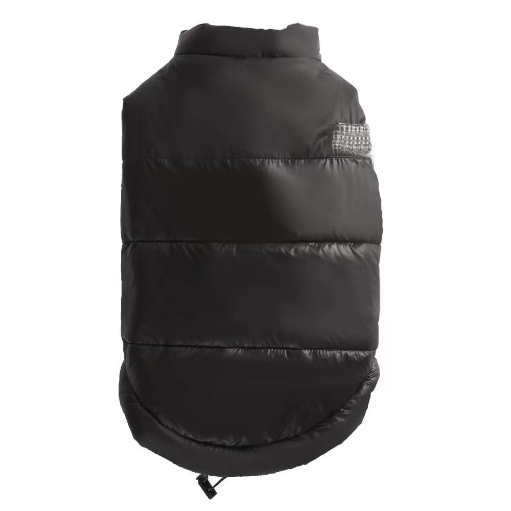 Warm Clothes Winter Pet Jacket Pets Clothing clothes coat brand-name clothing windproof warm pet vest French bulldog Chihuahua poodle black Coat Dog