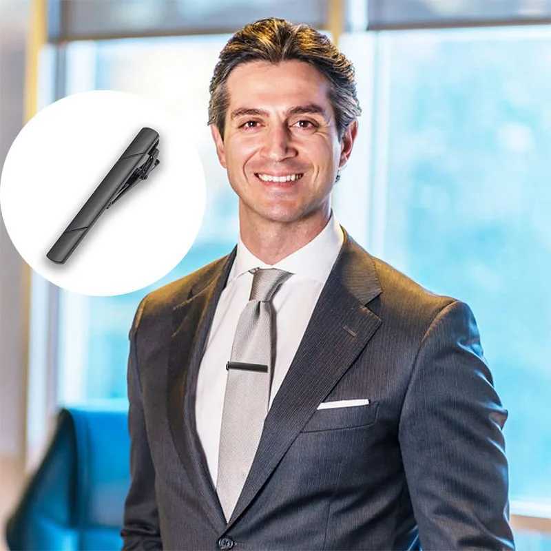 5.8x0.6cm mens tie clip sturdy mens tie kit simple bar buckle LD01 Y240925