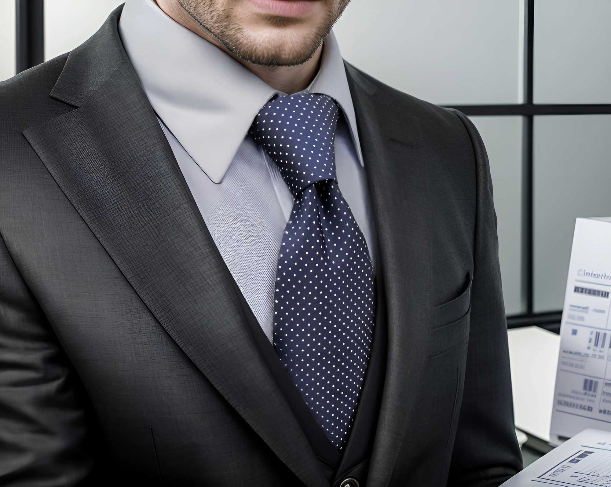Polka dot necklace fashionable wedding pattern tie mens accessories novel flowers falling off Y240925