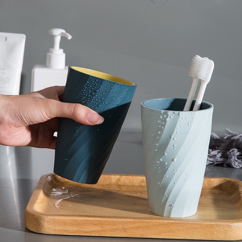 Screw Thread Double Layer Mouthwash Cup - Minimalist Home Use