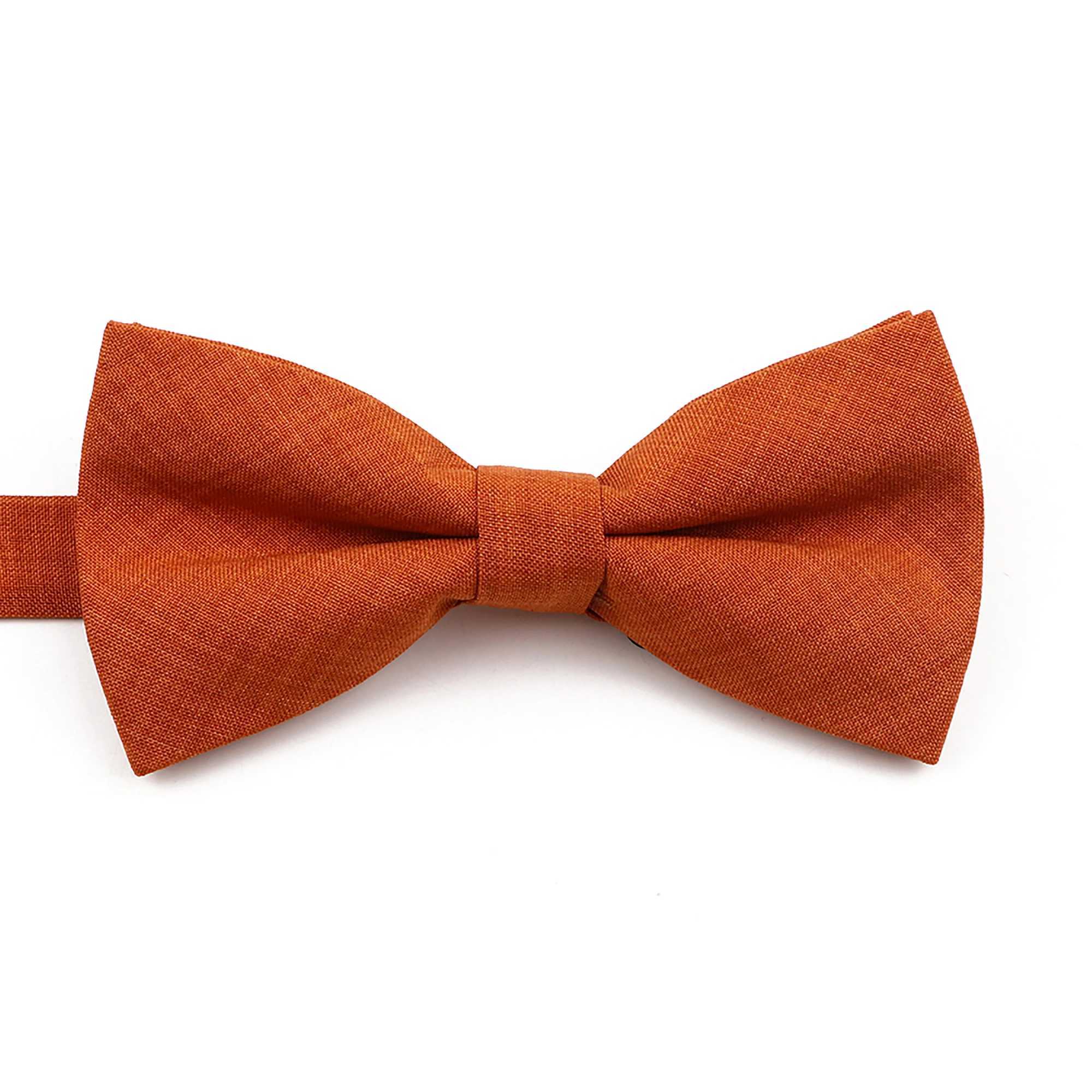High quality mens solid color tie set suitable for mens childrens wedding party dinner accessories orange father son tie gift Y240925