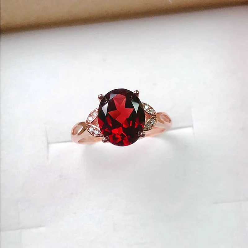 Foydjew Simulation Garnet Ruby Rings for Women 2022 Tren Fashion Design Simple Open Adjustable Ring Color Treasure JewelryXJ250412