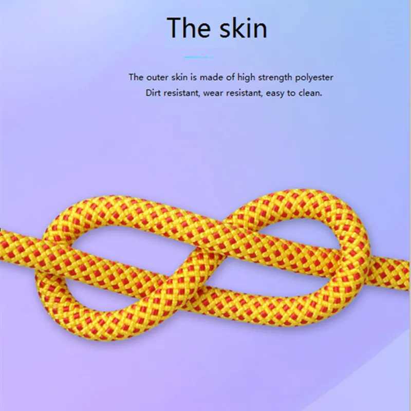 8mm climbing rope outdoor tree and rock equipment mountain lifeline emergency survival and safety equipment escape and rescue static rope CL240926
