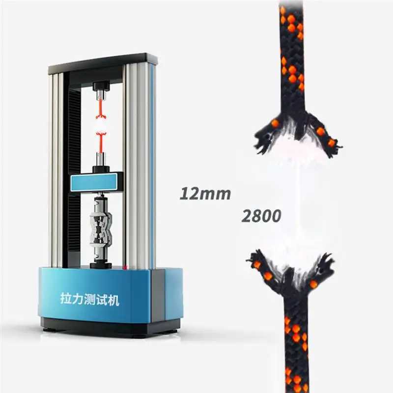1Pcs 8mm thick tree rock climbing safety sling rope climbing rope outdoor sports equipment (black and orange 5 meters) CL240926