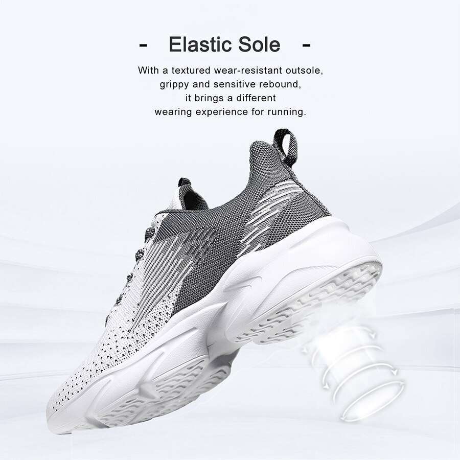 Athletic Running Shoes for Men Walking Jogg ing Fas hion Sneakers Lightweight Breathable Flyw oven Mesh Sport Shoe Lace Up