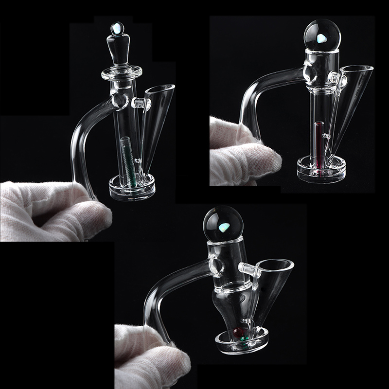 Full Weld Beveled Edge Smoking Control Tower Terp Slurper With Terp Slide Quartz Banger Opal Terp Beads Ruby Green Emerald Pillar for Dab Rigs Water Pipes
