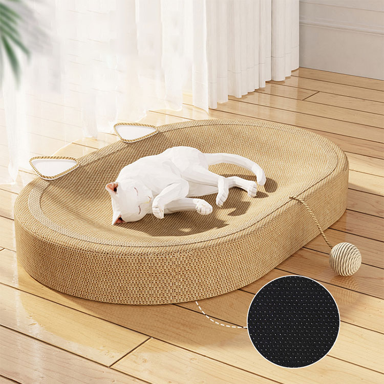 Durable Large Size Sisal Wicker Cat Perch Featuring a Spacious Sleeping Area