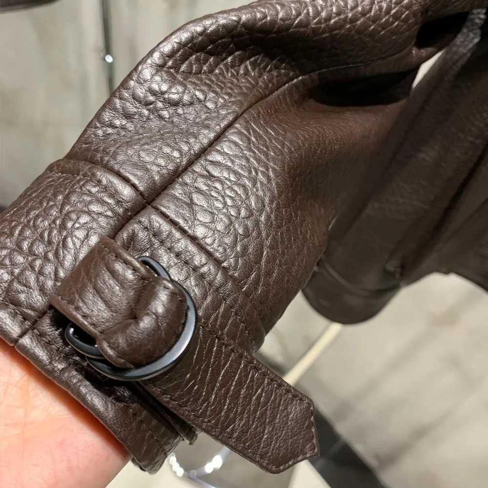 Womens Jacket Leather Oversized Womens Genuine Sheepskin Coat Womens Spring and Autumn Coat NL053 W240926
