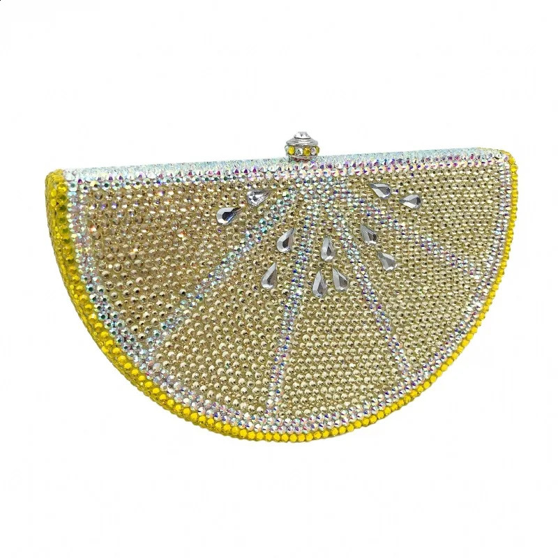 XIYUAN Watermelon Crystal Diamond Evening Bags Women Rhinestone Clutch Wallet Minaudiere Bag Bridal Wedding Bridal Handbag Purse 240926