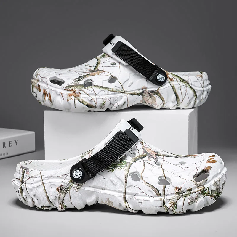 hot Men's Summer Outdoor Foam Clogs: Breathable, Lightweight Garden & Water Sandals for Comfort and Style