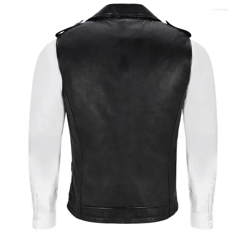Mens Vest - Premium Motorcycle Jacket Classic Style, Ideal Leather Biker Vests For Men, Lightweight for Daily Use
