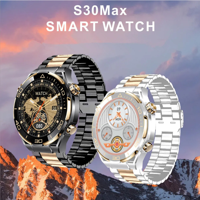 S30 MAX Smart Watch 1.62 Inch Round Screen Amoled BT Call Compass Heart Rate AI Voice Assistant NFC Men Smartwatch free shipping