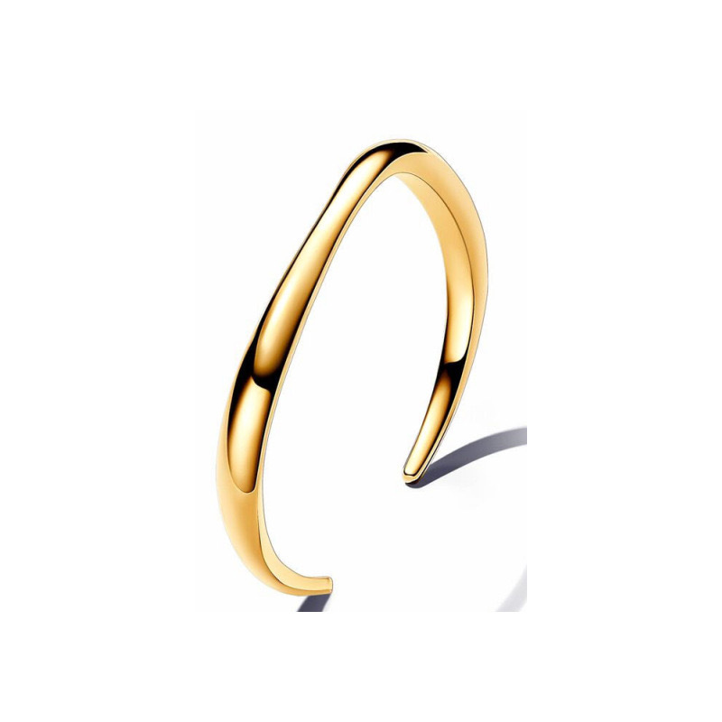 Authentic Open Cuff Bracelets Women 18k Gold Plated fits pan s925 Sterling Silver Bangles Birthday Christmas Gifts Jewelry BR067