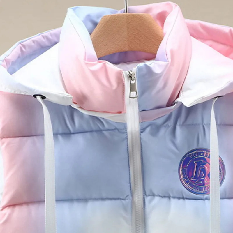 Wxw3663 tie dye hooded sleeveless jacket womens zipper Sim Fit thermal vest waist coat unisex autumnwinter 240926