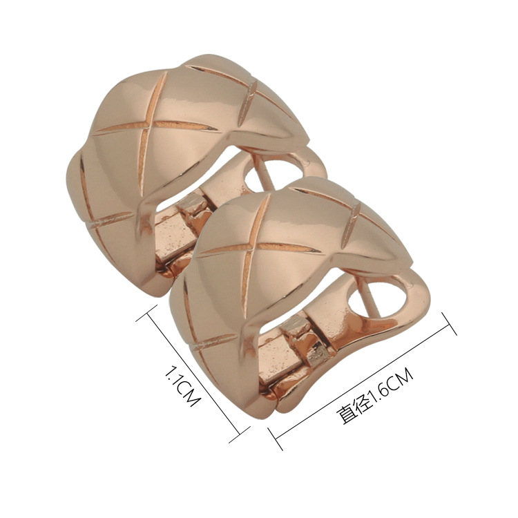 High polished hoop dangle trendy letter stud Design 18K gold rose silver Earrings Earring for Women Party Wedding grid circle Wholesale jewelry H26020