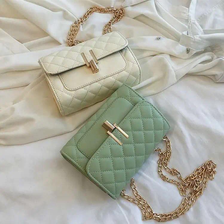 Free Shipping Totes Women's Bag Korean Version Of The Fashion Western Style Lingge Chain Shoulder Small Fragrance Texture Messen Designer Bag Lux