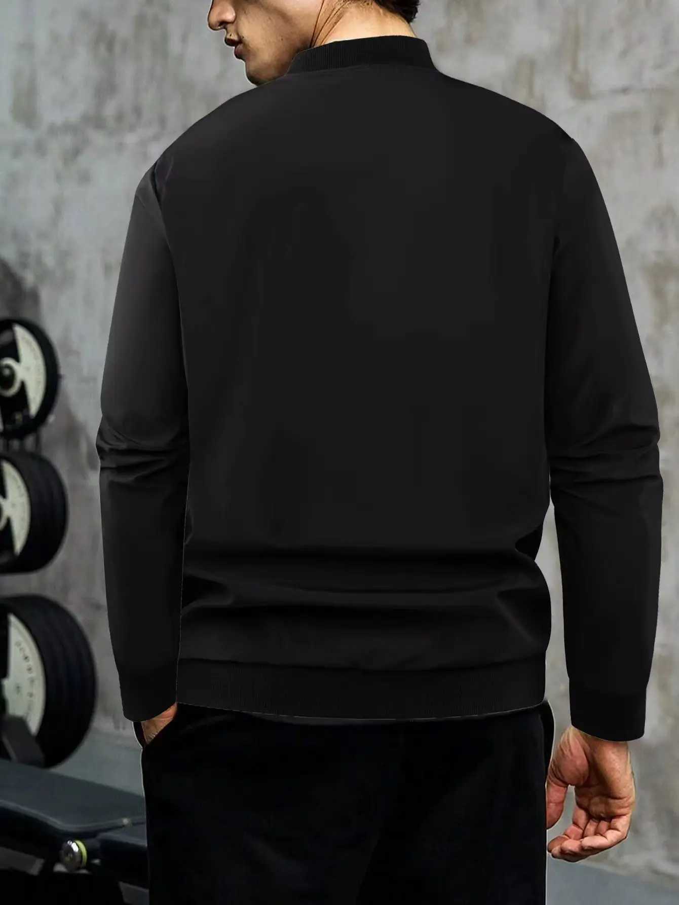 20245 Spring and Autumn New Baseball Collar Short Loose Solid Color Jacket Mens Business Casual Thin Coat Trend XJ250621