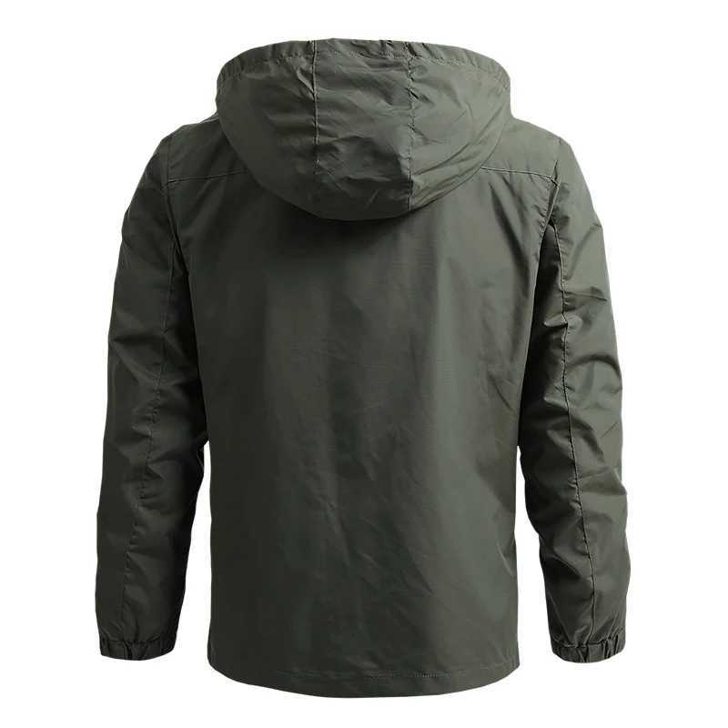 Winter Jacket Fashion Coat Hoodies Camping Hiking Jacket Mens Casual Waterproof Jacket Windbreaker Men Outerwear Mens ClothesXJ250621