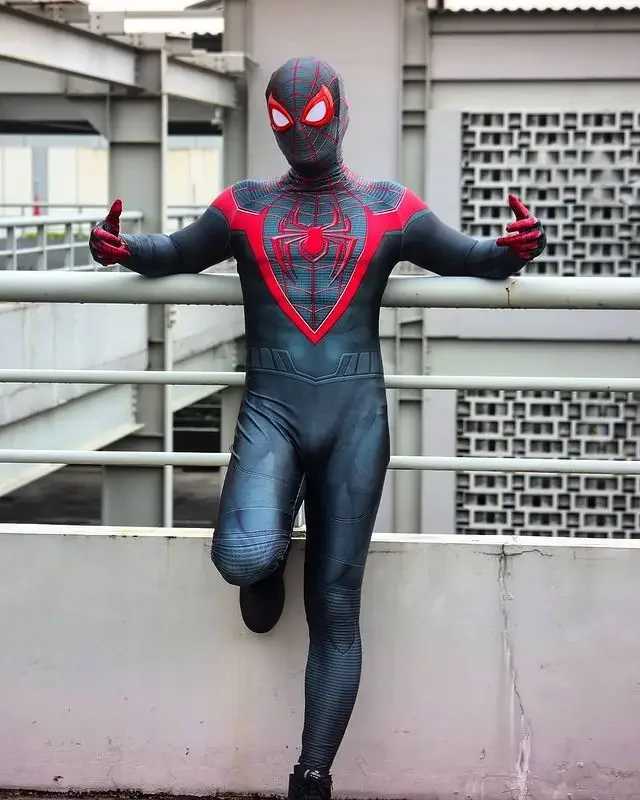 Catsuit Costumes Adults Kids Miles Morales PS5 Cosplay Peter Parker Cosplay Come Full Bodysuit Zentai Second Skin Party Y240927D79K