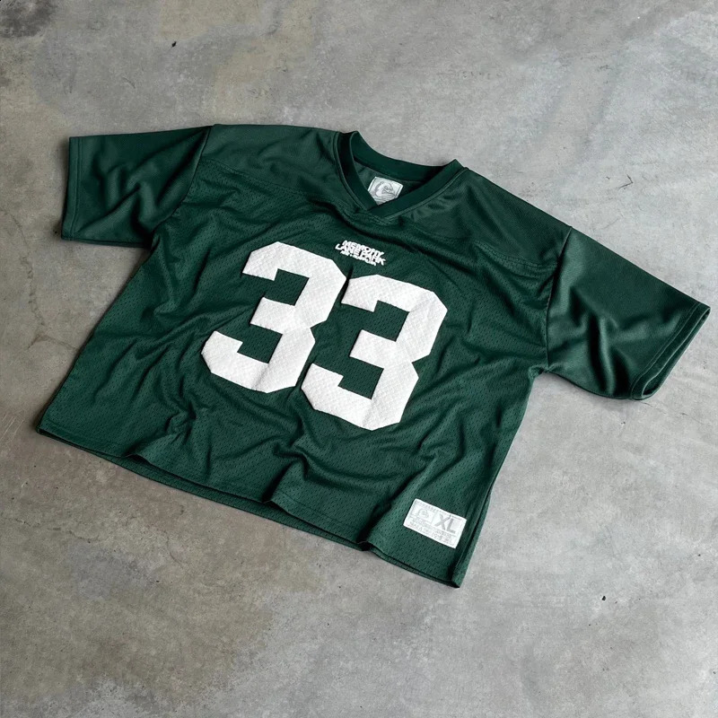 Y2K retro jersey graphic grid quick drying Tshirt mens streetwear casual sportswear unisex football training suit 240926