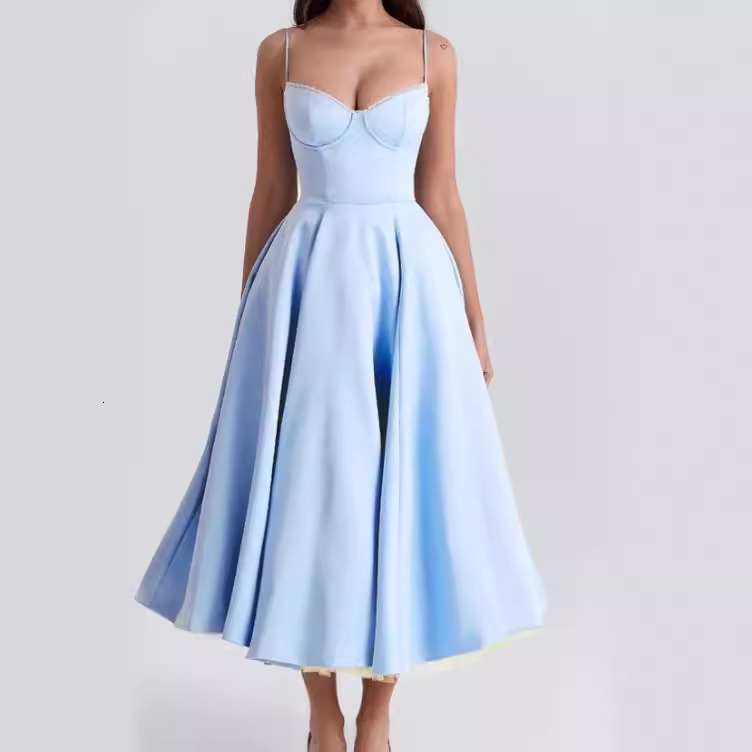 European and American style 2024 summer new women's fashion double-layer lace suspender sexy slim fit black fungus edge dress for women designer