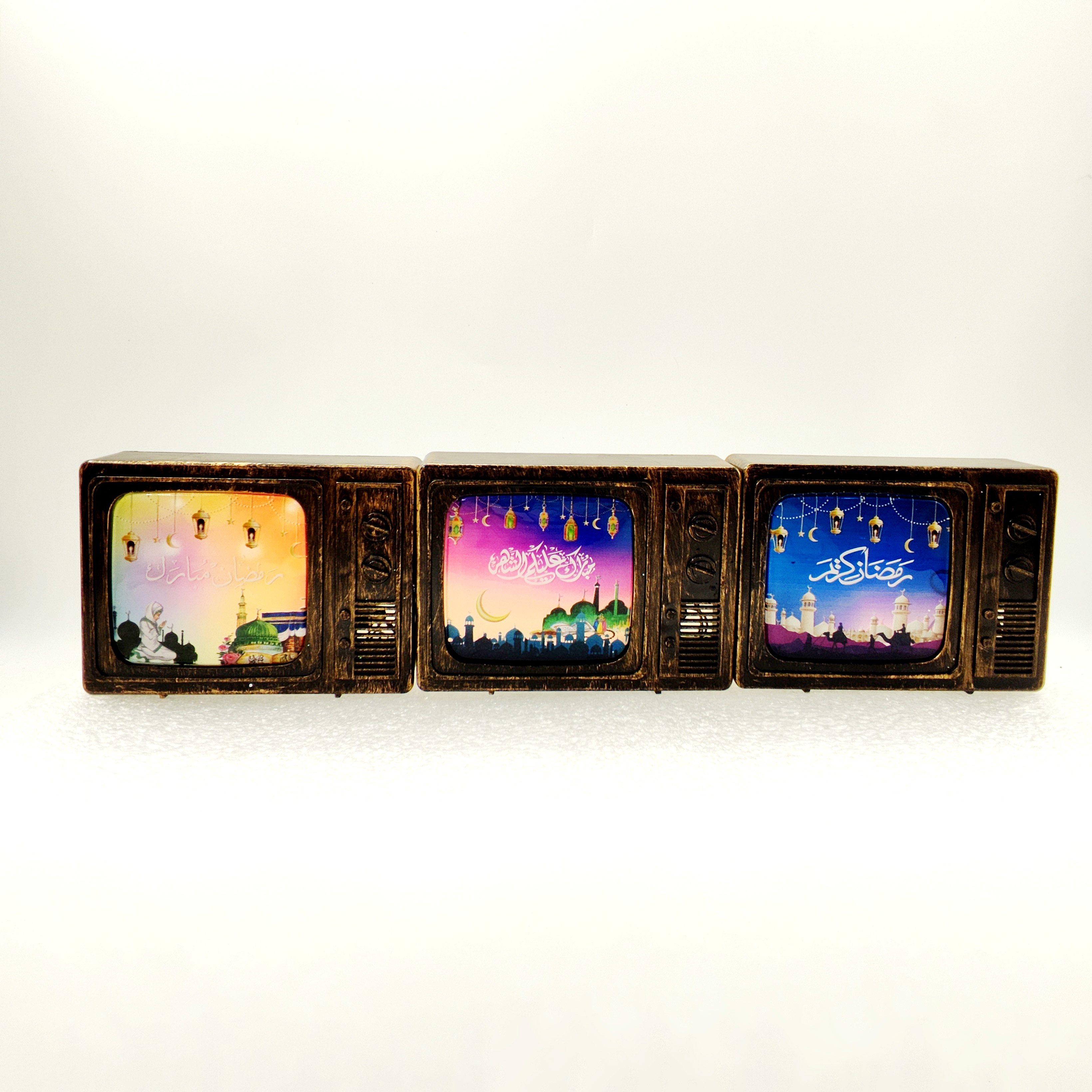 Middle Eastern countries holiday gift small TV model LED warm white light decoration