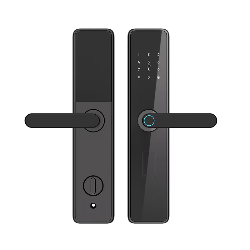 Minimalist Smart Door Lock - Durable Design & Integrated Tuya App Control via Bluetooth WiFi