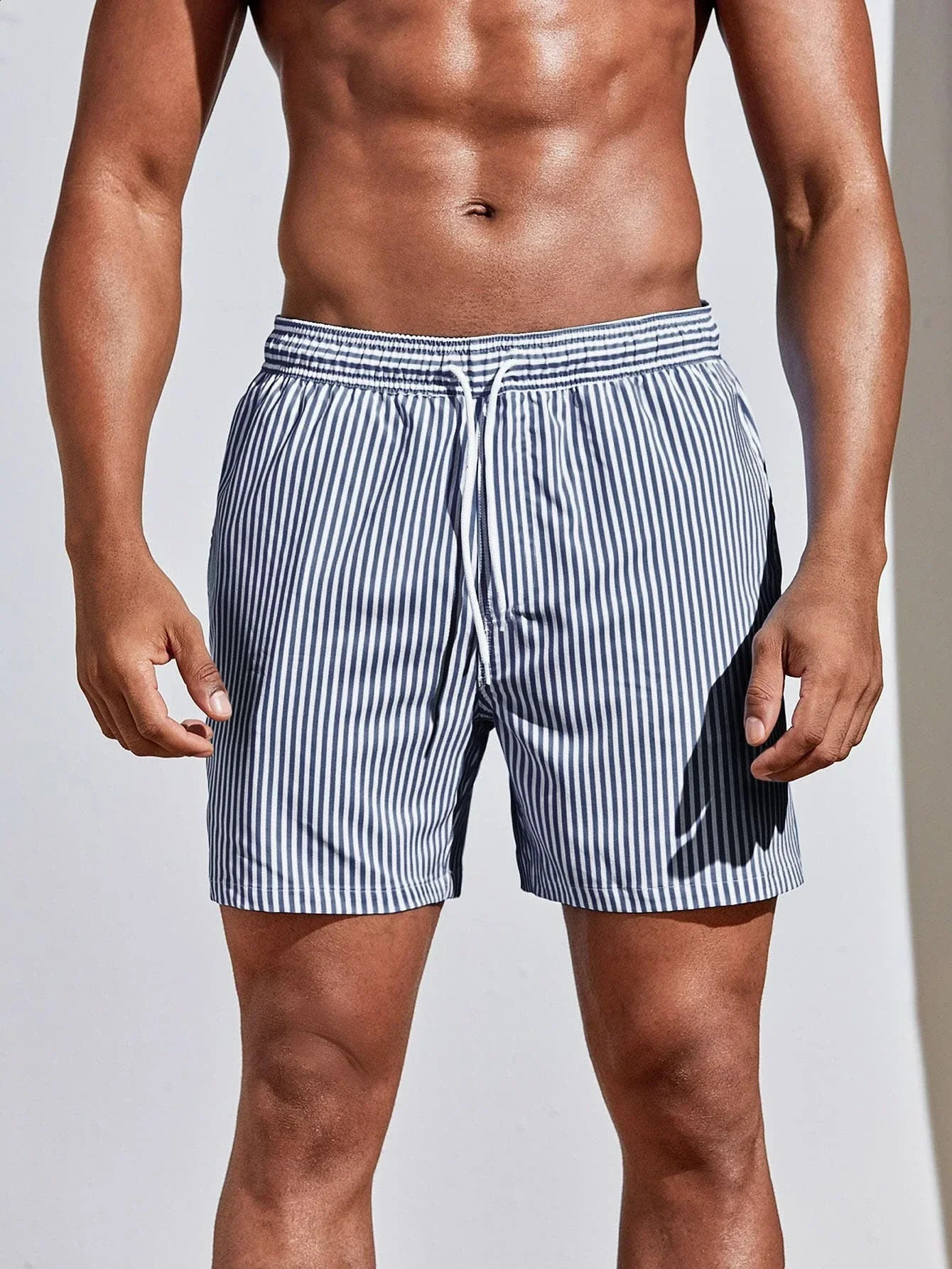 Beach Breathable Polyester Shorts For Men With 3d Line Splicing Surfboard Summer Hawaiian Swimsuit And Swim Pants 240926Z