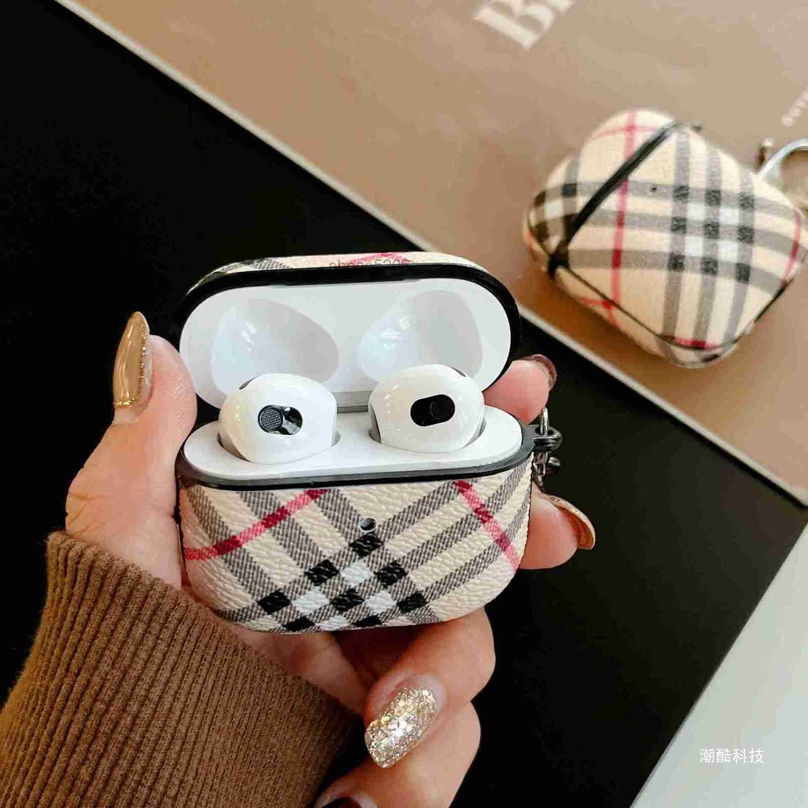 Earphone Accessories Designer Brand Applicable to Apple Airpods1 / 2 Generation, New Bluetooth Headset, Leather Cover, Protective Mobile Phone Case, Pro Case 1DNL