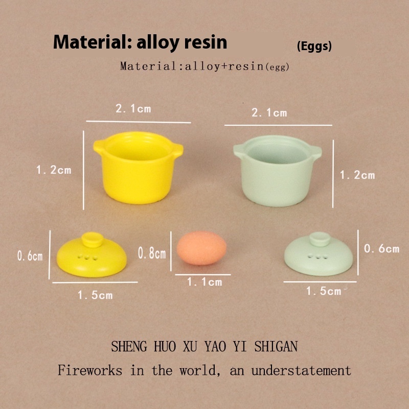 DIY creative alloy crafts mini ins clay pot doll house kitchen micro landscape scene decoration ornaments