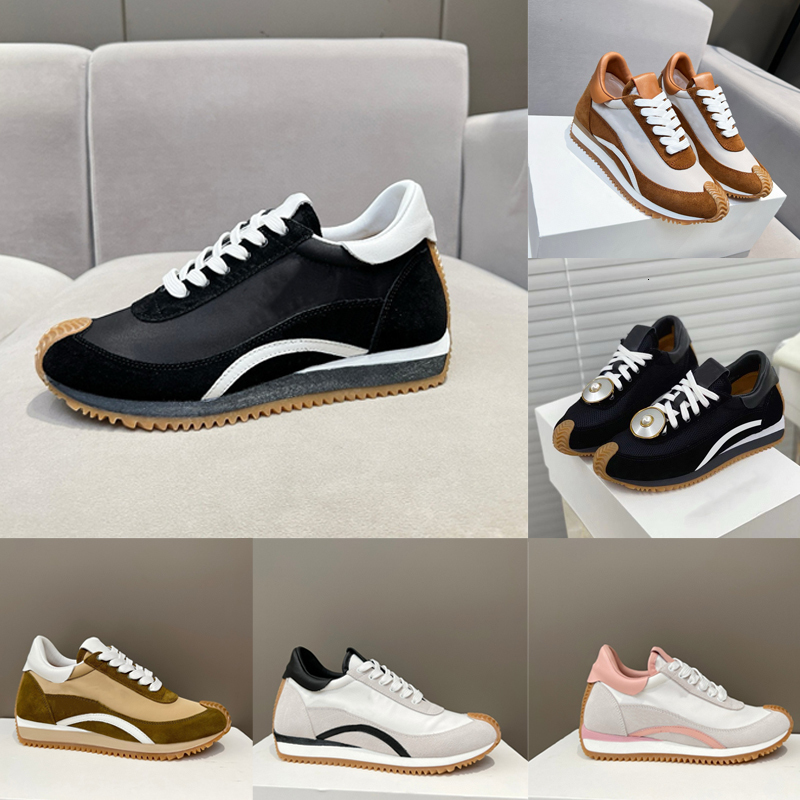 Flow Runner Sneakers Designer Chaussures Low Trainers Véritable Chaussures en cuir Men Sweded Luxury Sneaker Withot Box 599