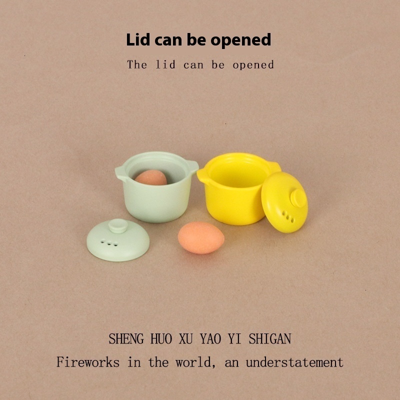 DIY creative alloy crafts mini ins clay pot doll house kitchen micro landscape scene decoration ornaments