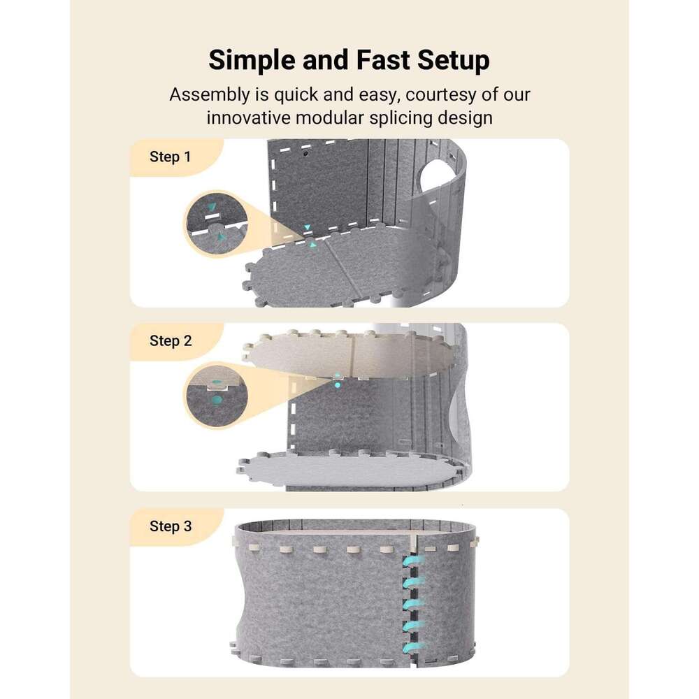 Indoor house, suitable for multiple cats and large cats, 22 pounds (about 10 kilograms), scratch resistant hole, foldable cat tunnel enclosed bed