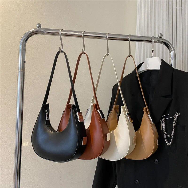 Free Shipping Shoulder Bags Spring Solid Color Half-moon For Women Fashion PU Leather Underarm Bag Advanced Brand Handbag Purs Designer Bag Luxury Bag