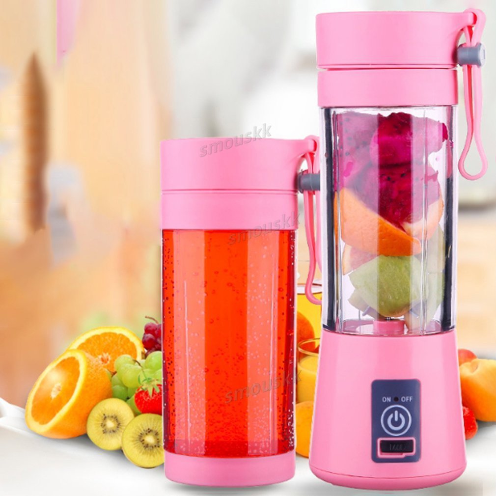 New 380ML USB Household Small Whirlwind Juicer Electric Juicer Cup Juice Cup Mini Food Processor Personal Blender Juice Blenders