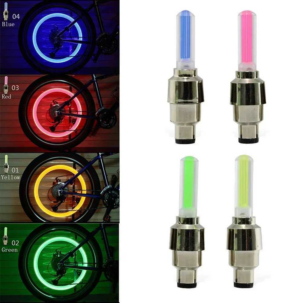 2024 New Rainproof LED Bicycle Wheel Light Front and Rear Spoke Light Bicycle Decorative Tire Strip Light Accessories Y240921