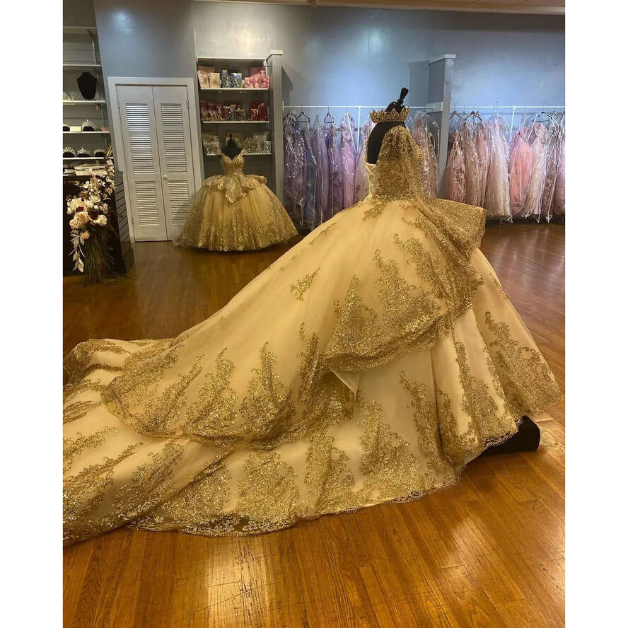 Beading Ball Gown Dubai Wedding Dress Princess Crystal Perals Long Sleeve D Wer Lace Bridal Gowns Beads Bride Robes De Marie S E 0218