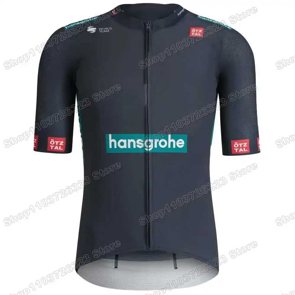 Hansgrohe cycling jersey set for the 2024 Italy Spain France tour team Primo Rogli clothing from Slovenia mens road cycling shirt bib shorts W240926