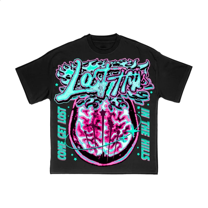 Retro Lost in the Hills Come Get Lost Graphics Cotton T-shirt Mens Y2K Short Sleeve Retro Extra Large T-shirt Womens Top 240927
