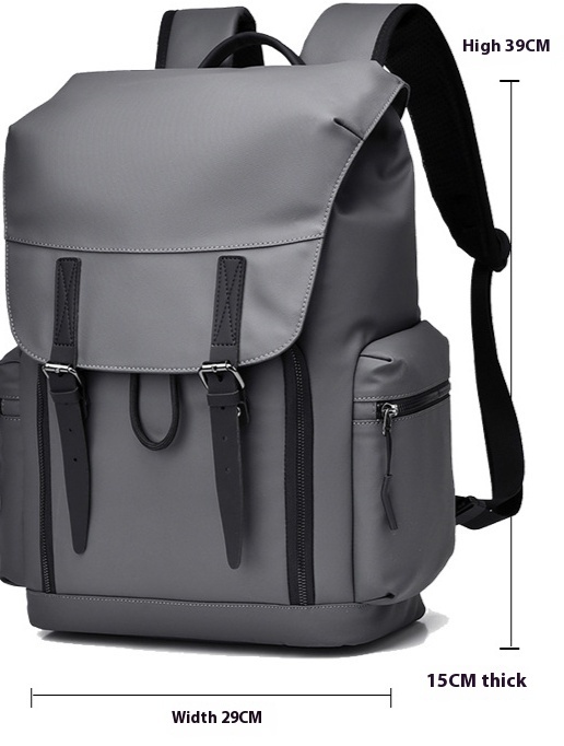 Backpack contrasting color large capacity computer travel bag commuting too designer bag