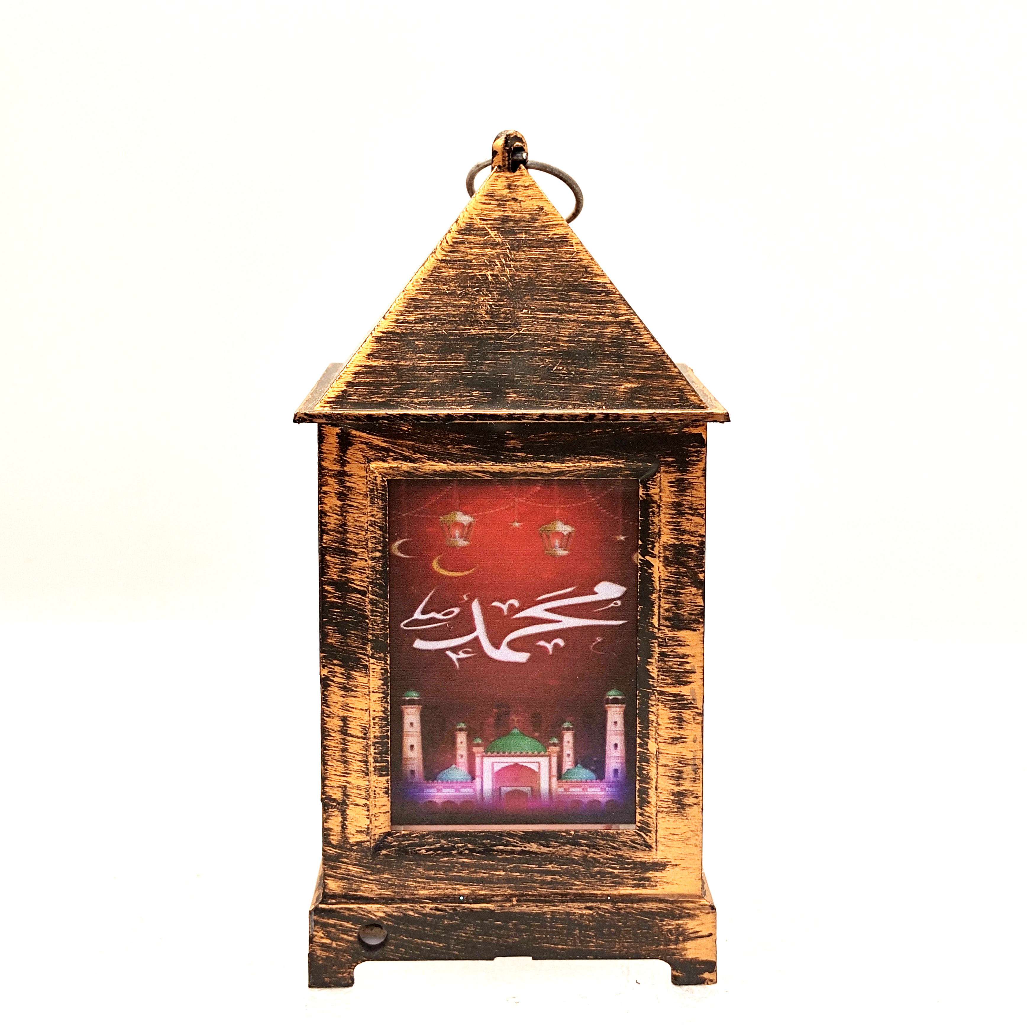 Middle East festival gifts in the wind lamp printing LED warm white light decoration