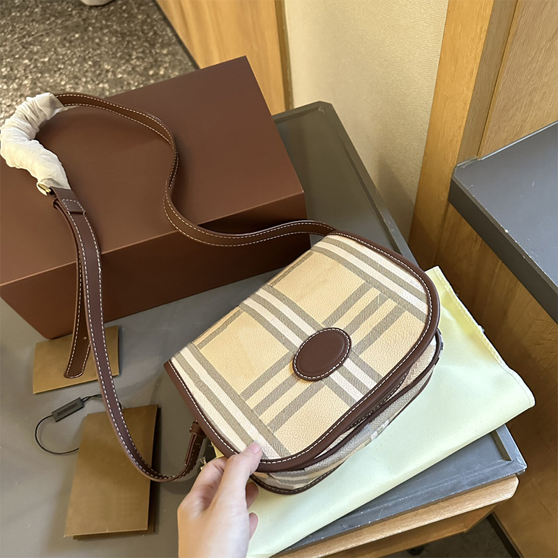 Designer Messenger Bag Women Purse Cross Body Bags Striped Canvas Shoulder Bags England Fashionable Versatile Lady Phone Pouch