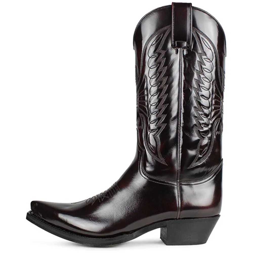 Men Western Cowboy Boots Winter Leather Shoes Embroidered High Boots Couple Shoes Lightweight Comfortable Plus Size 3548 W250919