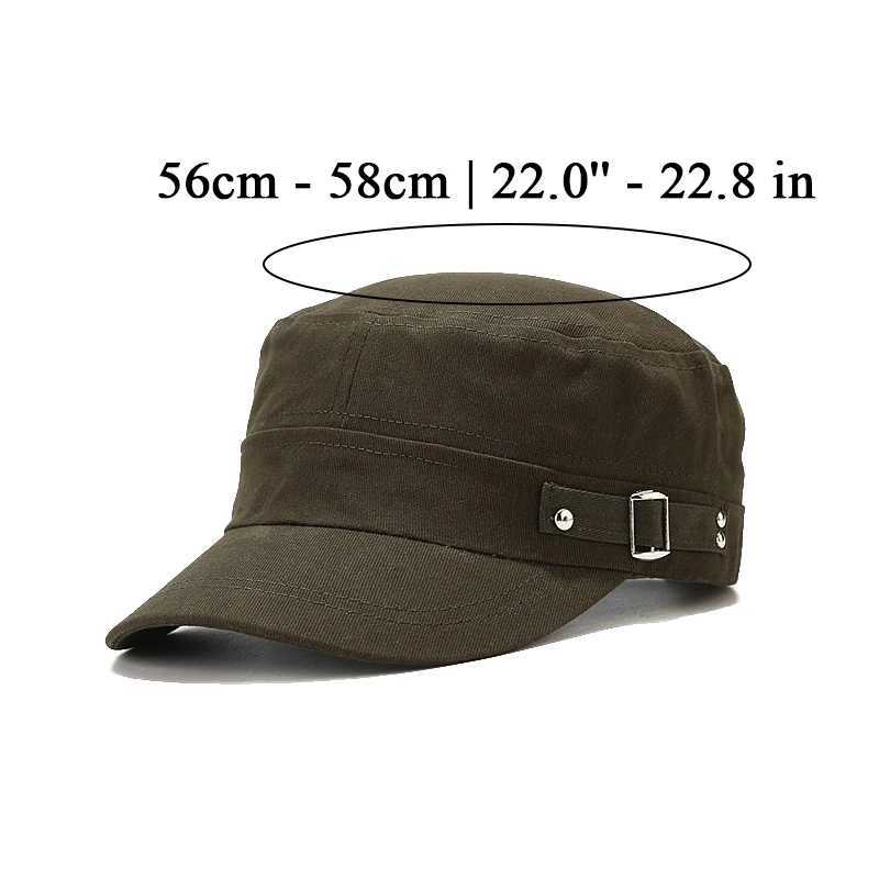 Vintage MenS Flat Top Hat Washed Cotton Breathable Baseball Cap Men Women Adjustable Snapback Cap Spring Autumn Classic Sun Hat M240926