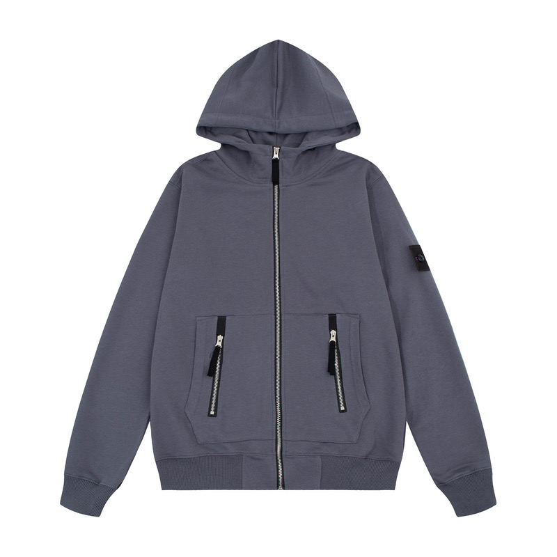 Stone Badge Islanda Jacket Mens Womens Couple Solid Simple Fashion Zip Up Hoodie Coat Designer Topstoney Tracksuit Luxury Crewneck Sweatshirt Cotton Pullover 093