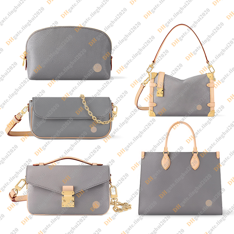 Ladies Fashion Casual Designe Luxury Grey Totes Handbag Top Handbag Bag Shoulder Bags Crossbody Top Mirror Quality M12440 M12778 M12429 M12428 M12415 Purse Pouch
