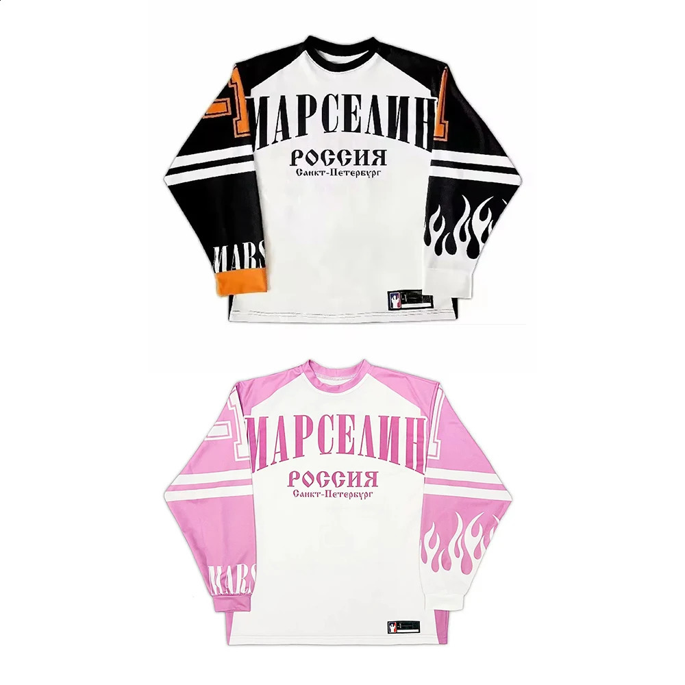 Jersey Y2K top mens and womens Tshirt American hiphop Gothic cartoon graphic letter oversized zipper sports shirt long sleeved 240926